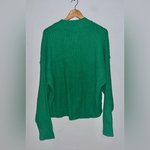 Free People Cocoa Henley Rolling Hills Sweater sz L - Picture 3 of 9